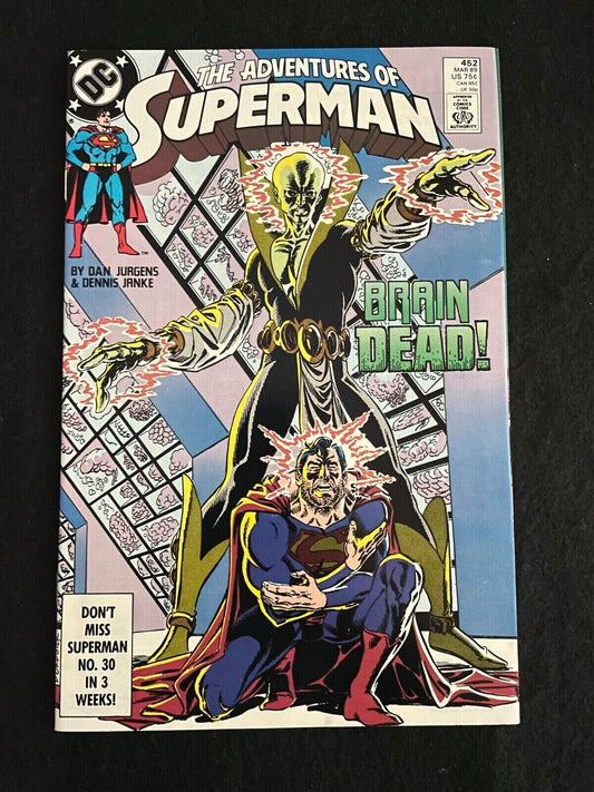 Adventure of Superman #452 1989 - VERY HIGH GRADE