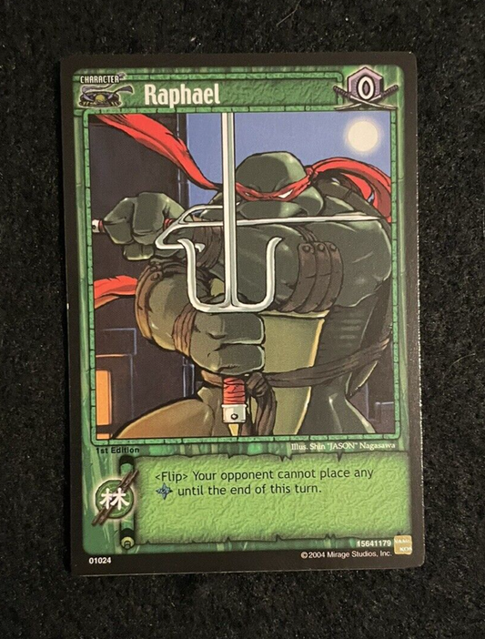 2004 Teenage Mutant Ninja Turtles (TMNT) Raphael Trading Card Game -1st Ed.