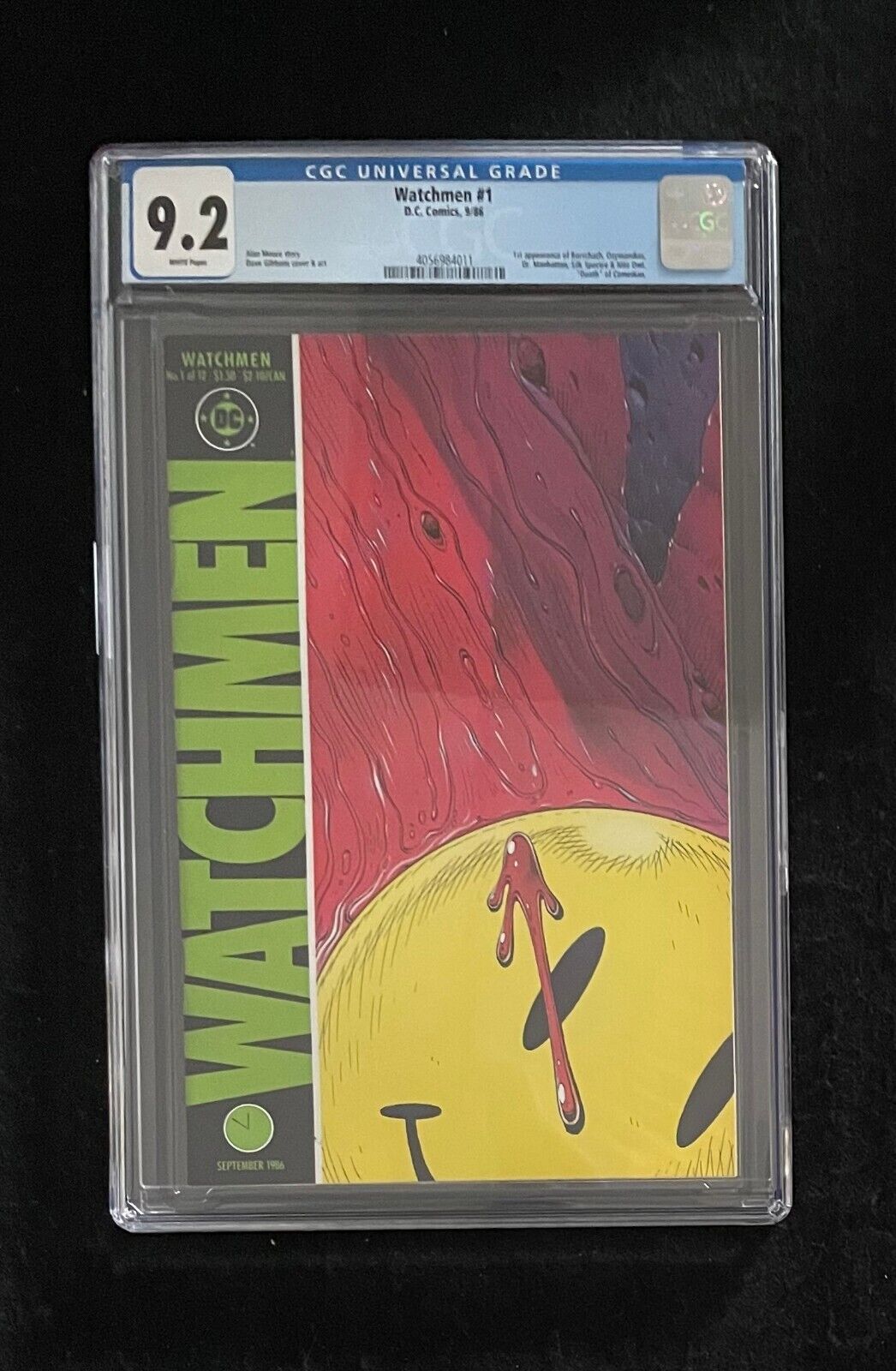 Watchmen #1 CGC *Beautiful*9.2 1st App. Rorschach & Dr. Manhattan 1986 DC Comics