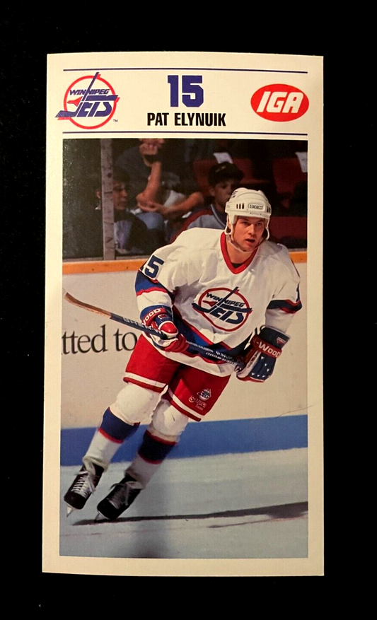 1990-91 Winnipeg Jets IGA promotional card - Pat Elynuik