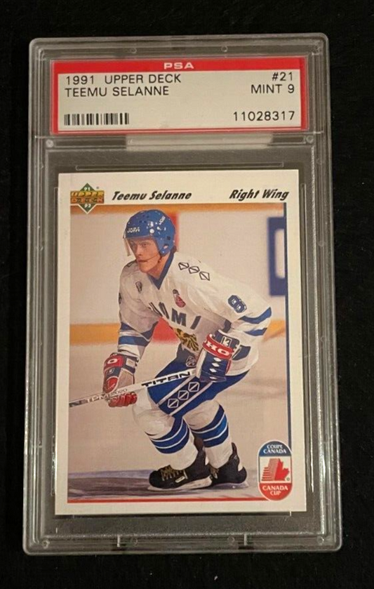 1991 Upper Deck Teemu Selanne RC #21 PSA MINT 9