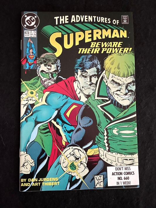 Adventure of Superman #473 1990 - VERY HIGH GRADE