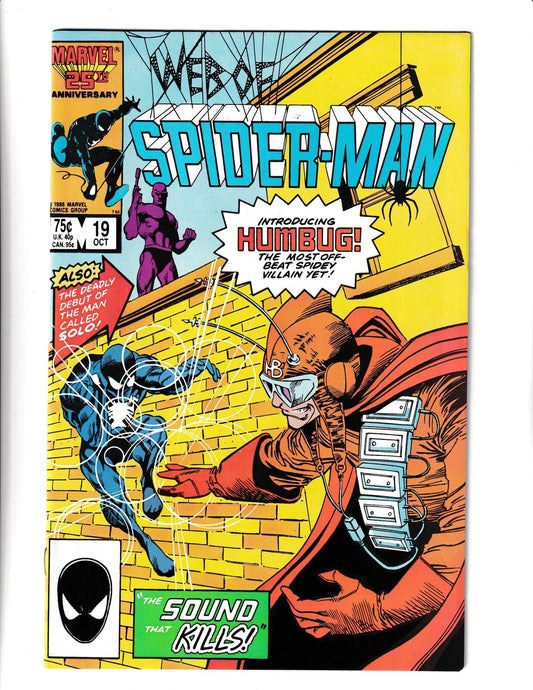 Web of Spider-Man #19 (1986) 1st Appearance Humbug Marvel Comics