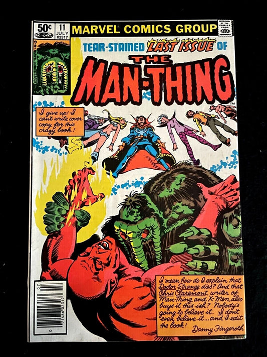 The Man-Thing #11 1981 - HIGH GRADE - Last Issue Newsstand