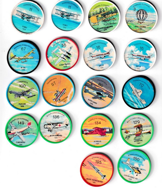 1960's Jello/Hostess Plane Coins - Pick your own - HIGH GRADE