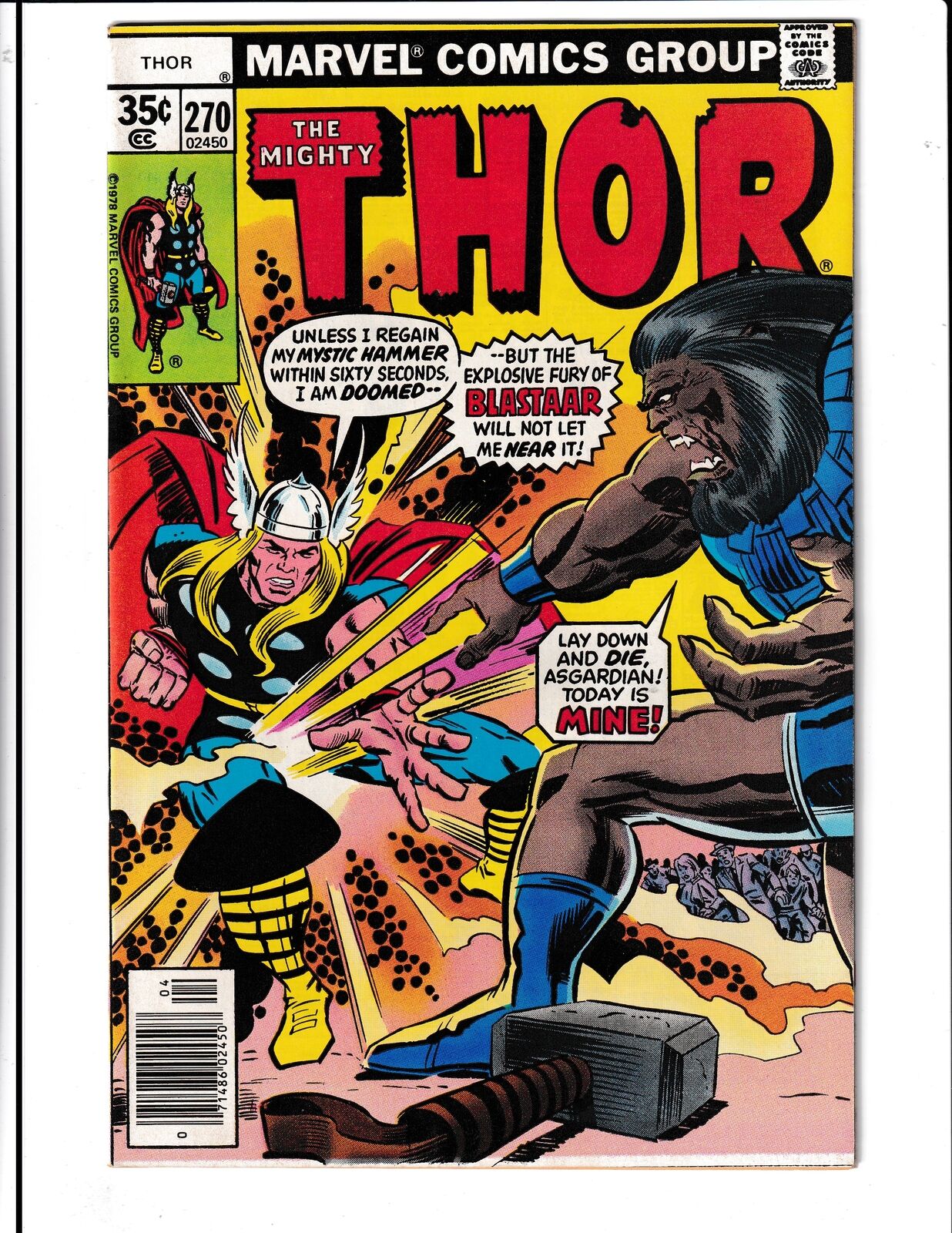 Thor #270 (1978) Blaastar Appearance Marvel Comics