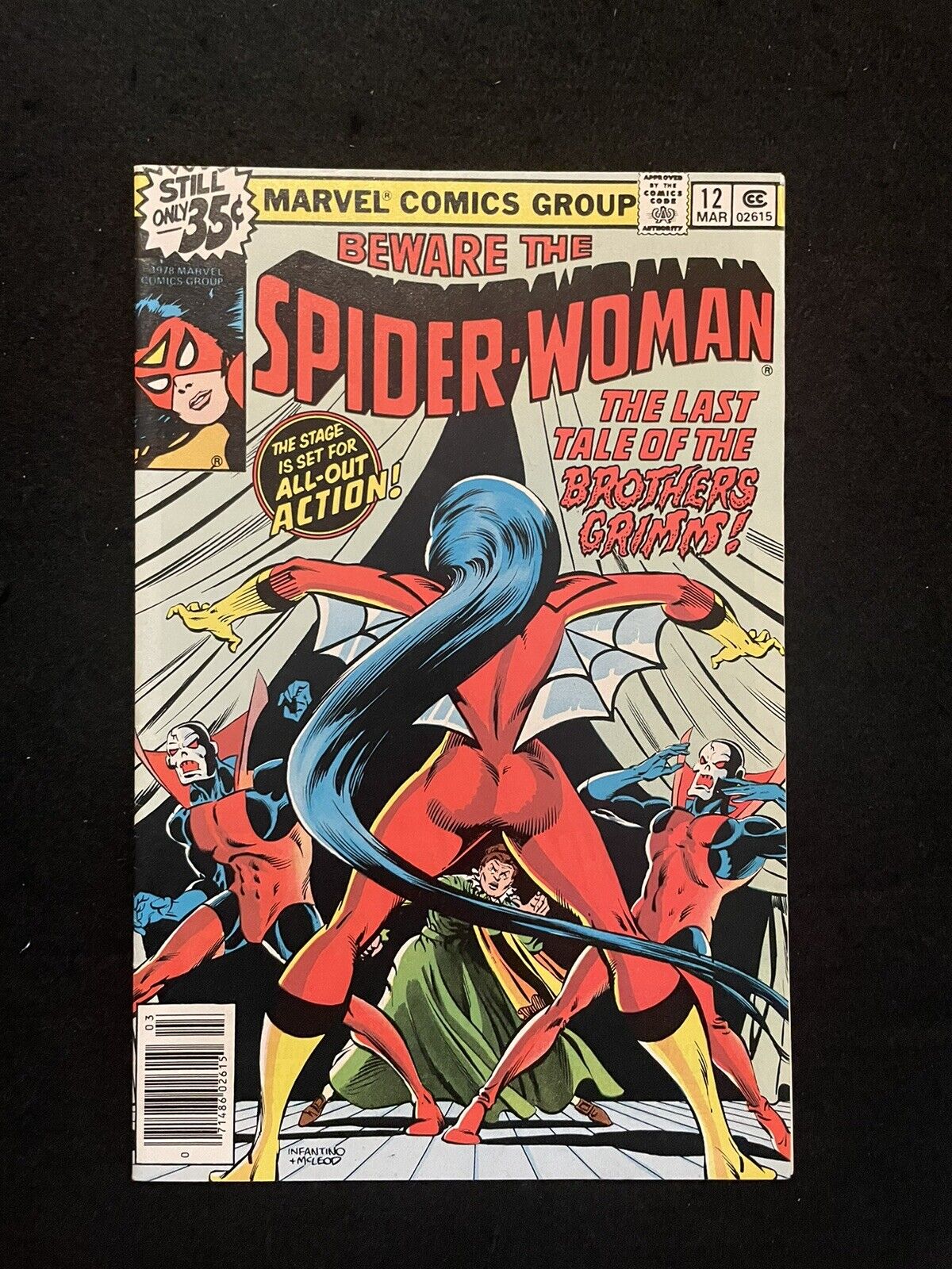 Spider-Woman #12 1979 - Death of Brothers Grimm