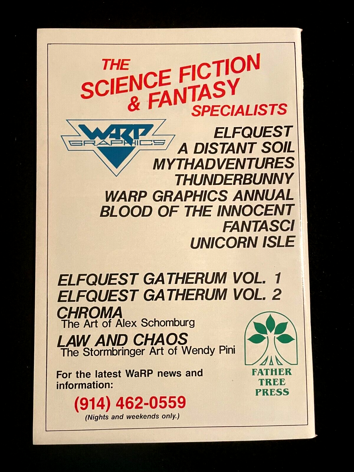 Warp Graphics Annual #1 1986 - Elfquest - VERY HIGH GRADE