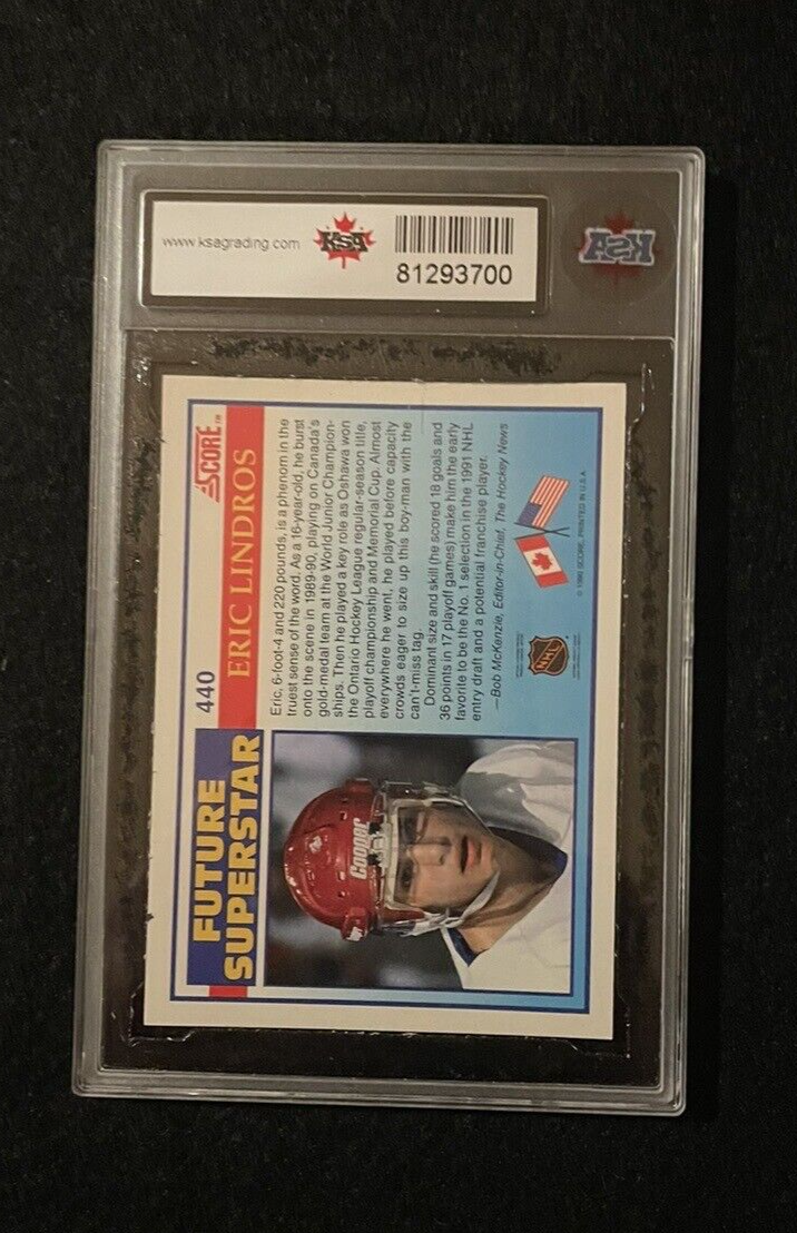 1990-91 Score Eric Lindros RC #440 KSA NGM 9.5