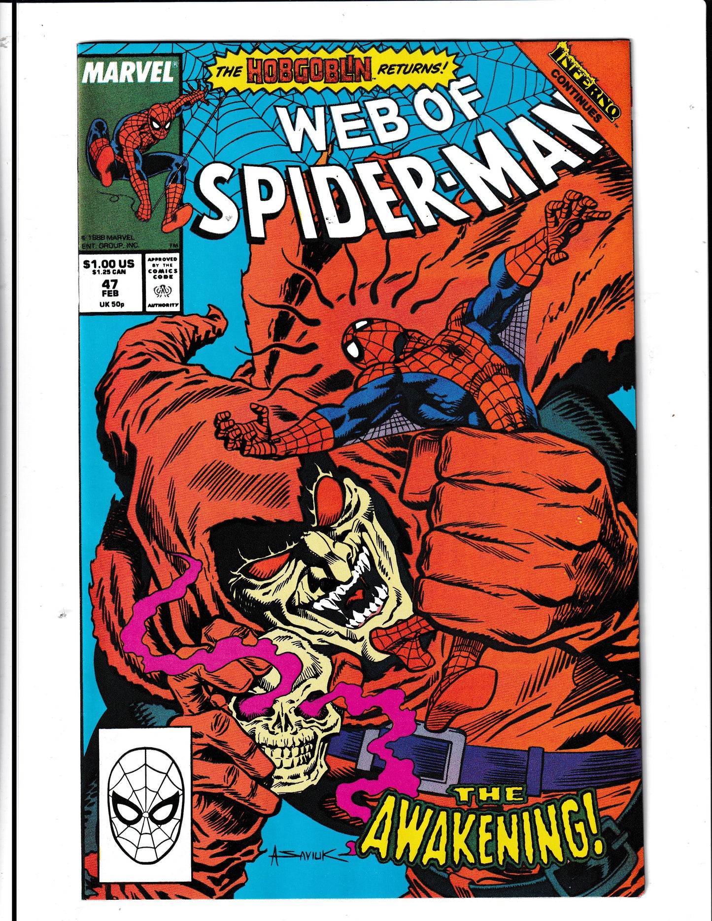 Web of Spider-Man #47 (1989) Marvel Comics